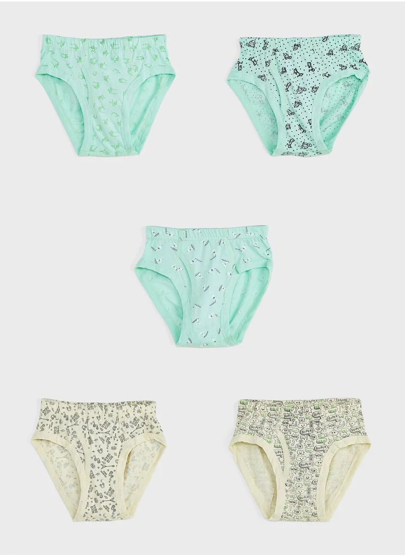 Pinata Pack Of 5 Printed Boys Brief