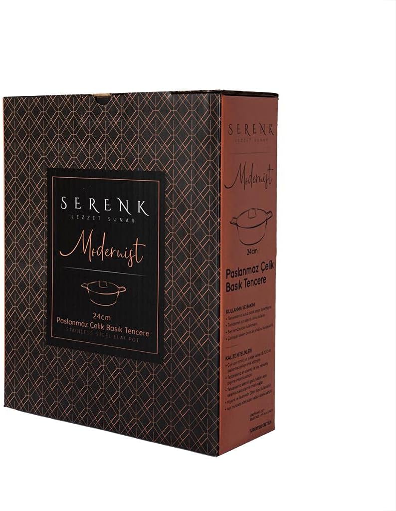 Serenk Modernist Saute Pan, Stainless Steel Pan, 2.64 Quarts Cooking Pan, Encapsulated Bottom, Dishwasher Safe Induction Cookware, 9.45 in/24 cm, 85 oz/2.5 L | Coated stainless steel sauté pan with lid, for all types of cookers including induction, 24 cm, 1.5 L - Image 5