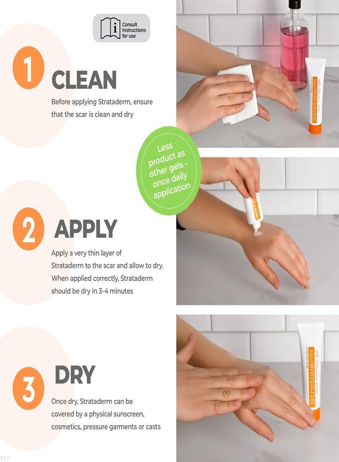 Strataderm Professional Scar Therapy Gel | Old and New Scars from General Surgery, Trauma, Wounds, Burns, Bites, Acne & Skin Disease | Reduces Redness, Discoloration, Discomfort & Itch | 5g (0.17oz) - Image 2