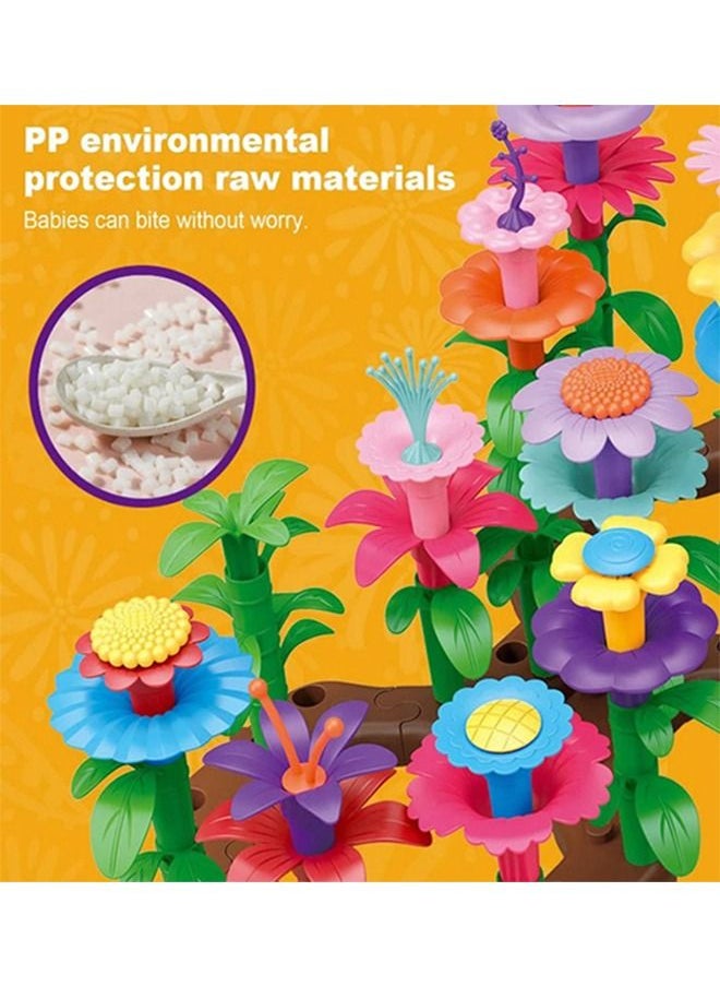BELLSBERRY - 76 Pieces Educational Flower Garden Building Toys - Image 1