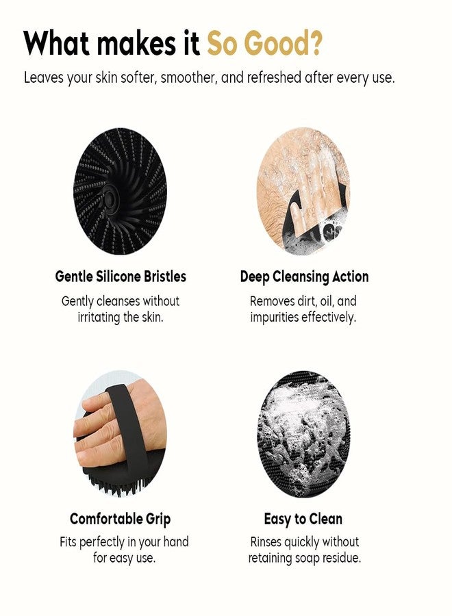 ليفة استحمام سيليكون متعددة الاستخدامات - فرشاة تنظيف عميق وتقشير لبشرة ناعمة وملساء، تُحسّن ملمس البشرة، تُنشّط الدورة الدموية، ليفة استحمام لطيفة وصحية للرجال والنساء - Image 3