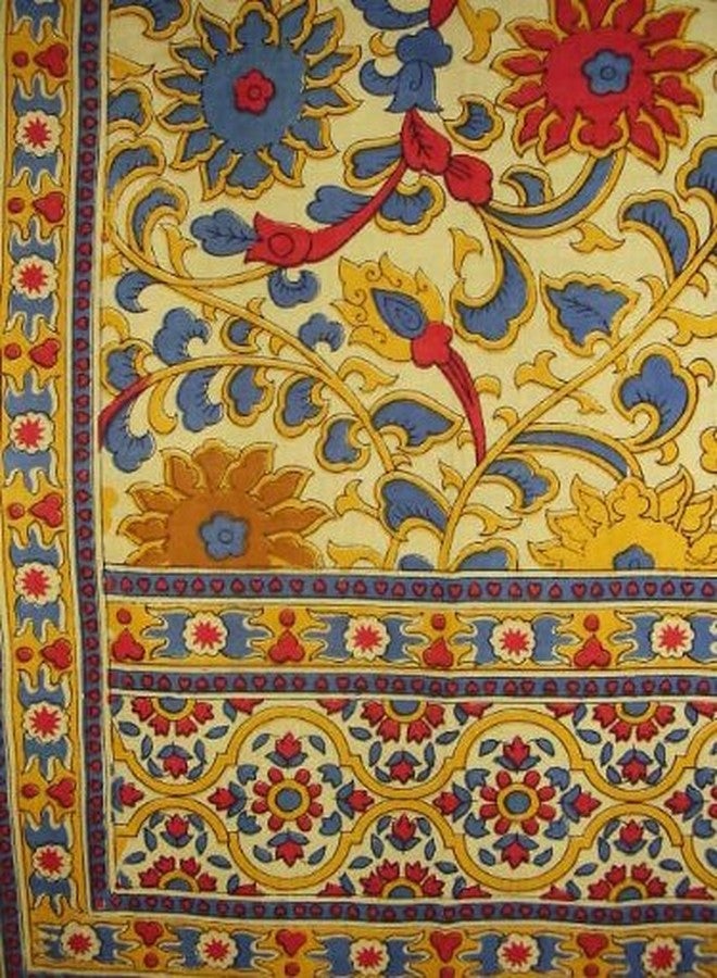 India Arts Sunflower Tab Top Curtain-Drape-Door Panel-Lemon Yellow - Image 2