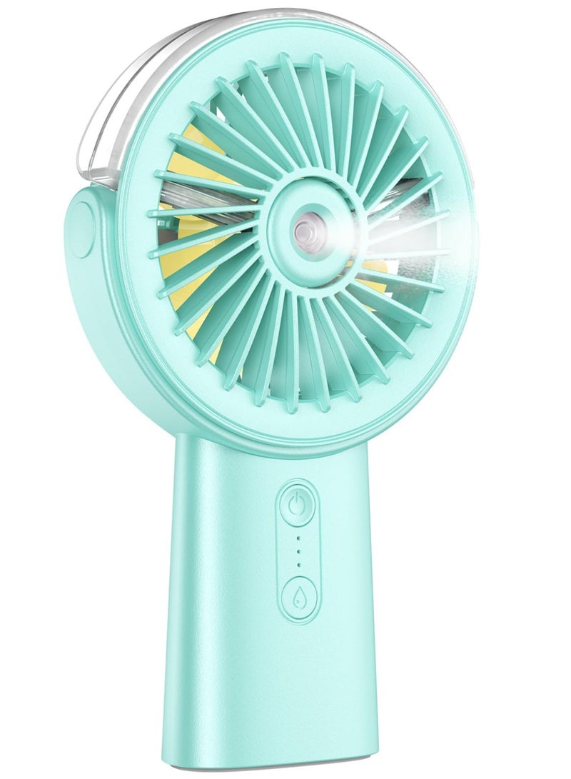Misting Fan Portable Handheld Fan, 4000mAh Hand Held Mist Fan Rechargeable Power Bank, 90° Adjustable Small Mister Fan, Personal Cooling Water Spray Fan for Men Women Travel Home Outdoor Beach  - Image 1