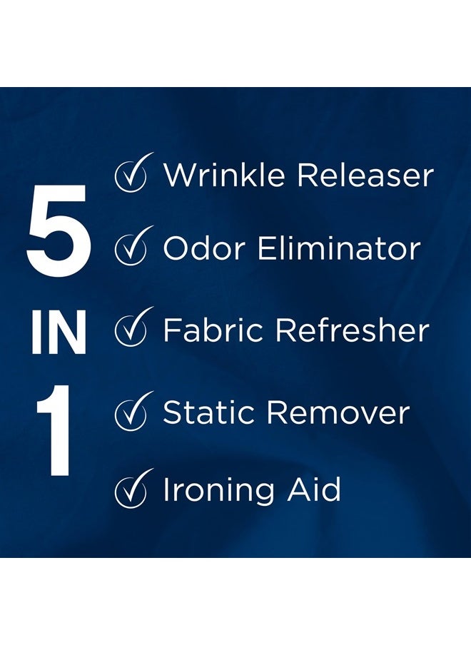 Downy Wrinkle Releaser Spray, All In One Formula, Removes Wrinkles, Static and Odors, Crisp Linen Scent, 16.9 Fl Oz, Pack of 2 + Travel Size Spray  - Image 4