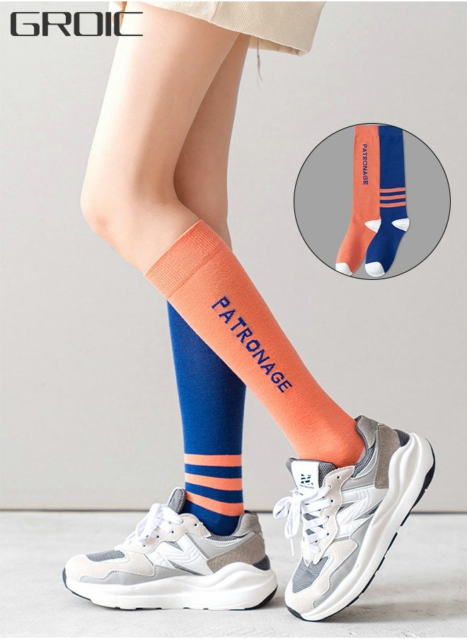 GROIC Athletic Compression Socks Designed for Sport Basketball Running Workout Gym,Graduated Circulation Support Knee High Socks,Yoga Women's Calf Socks  - Image 1