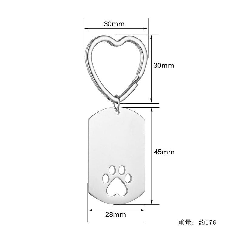 Stainless Steel Engrable Keychain Simple Glossy Multi-Style Military Brand Pendant Diy Small Batch Logo Production - Image 1