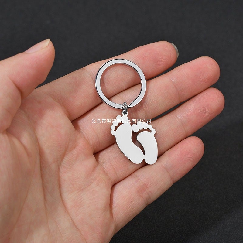Stainless Steel Engrable Keychain Simple Glossy Multi-Style Military Brand Pendant Diy Small Batch Logo Production - Image 5