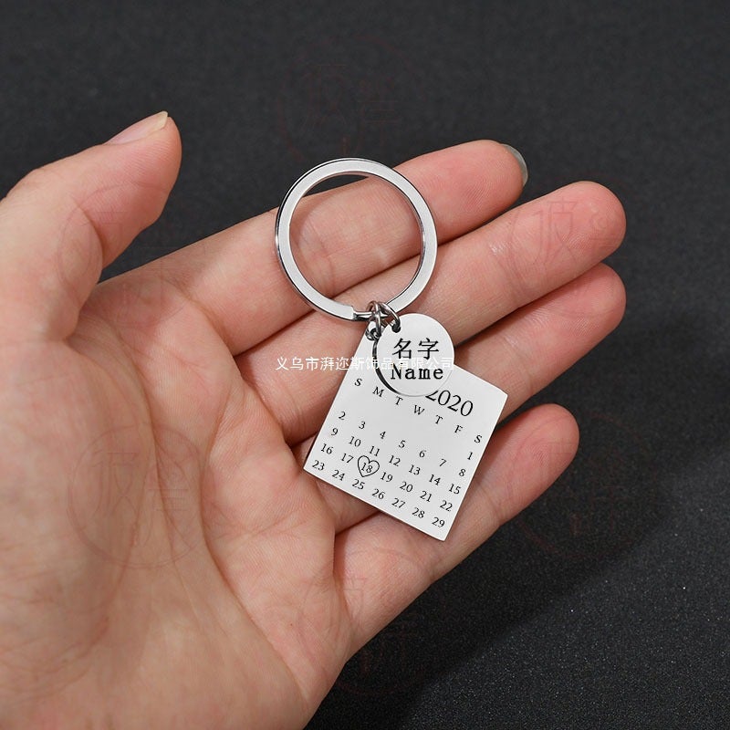 Stainless Steel Engrable Keychain Simple Glossy Multi-Style Military Brand Pendant Diy Small Batch Logo Production - Image 4