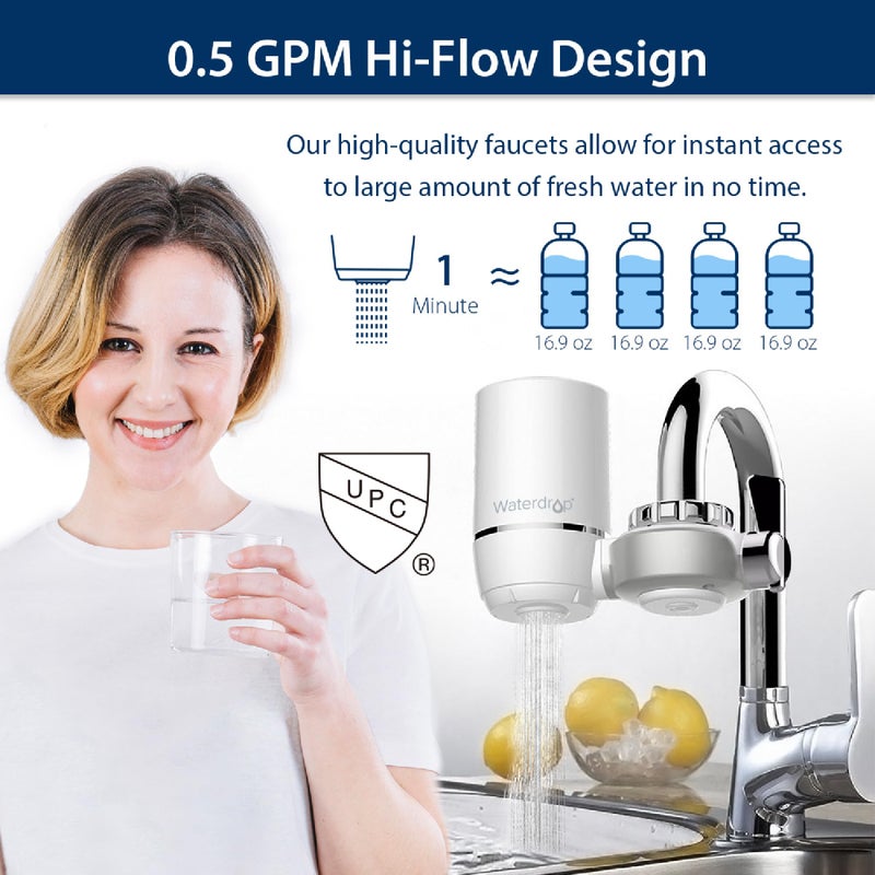 Waterdrop WD-FF-01A Replacement Filter, Faucet Water Filter, Replacement for WD-FC-01, WD-FC-02, WD-FC-06, Reduces Chlorine, Taste and Odor, Last Up to 9 Months (Pack of 3) - Image 4