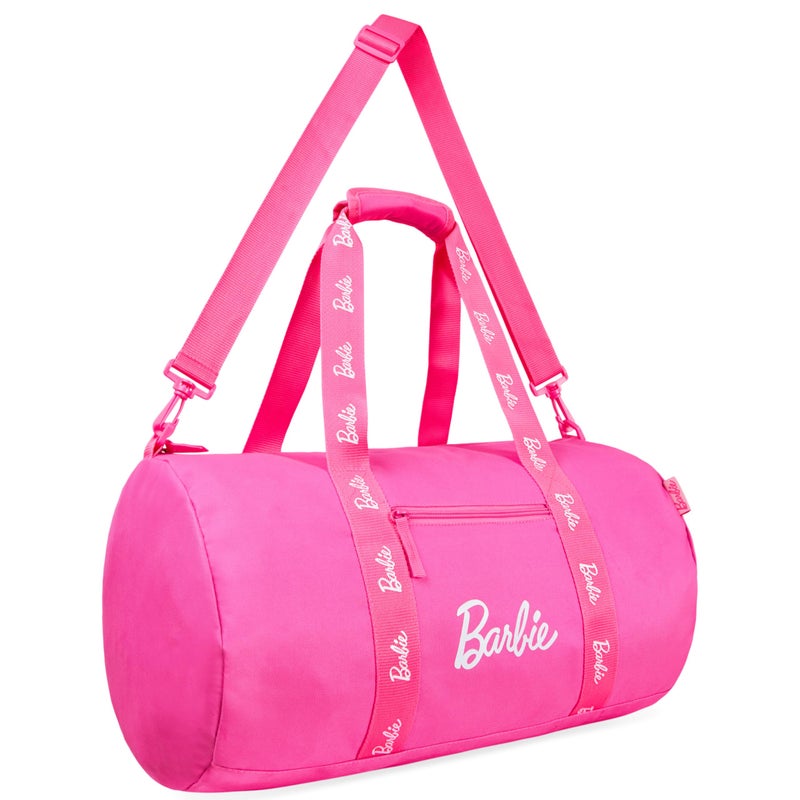 Barbie Duffle Bag Sports Kids Teens Women Dance or Gym Bag Durable Overnight Weekend Bag Travel Holiday with Zipped Pockets - Image 1