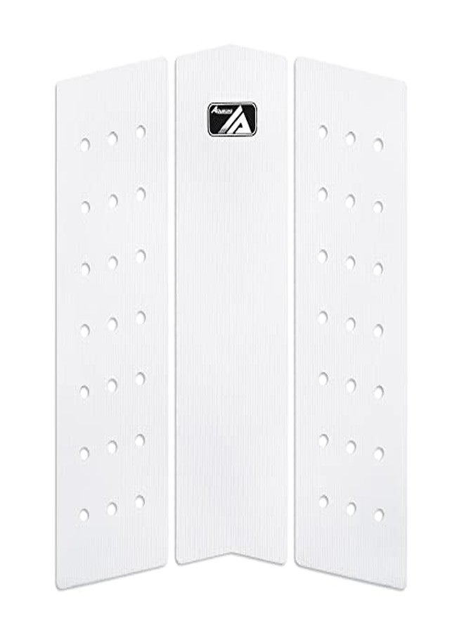Lonnngg 3 Piece Stomp Pad Surfboard EVA Traction Pad Adhesive Professional Tail Pad/Applies All Boards - Surfboards, Shortboards, Longboards, Skimboards (White Circle) - Image 1