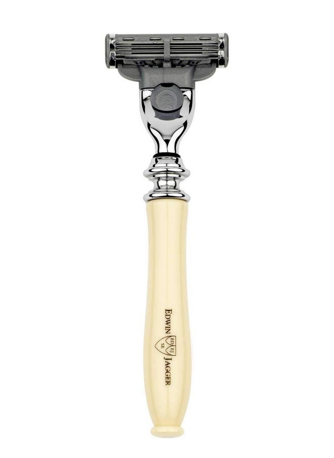 Edwin Jagger - Dwin Jagger Chatsworth Handle For A Gillette Mach 3 Razor (Imitation Ivory) - Image 1