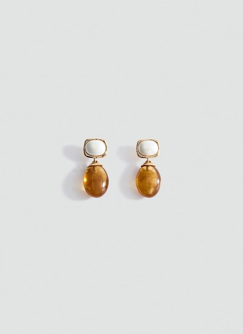 مانجو Resin pendant earrings