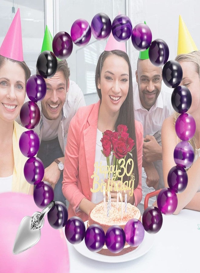 Haoze هدايا عيد الميلاد الثلاثين للنساء، سوار خرز عيد ميلاد سعيد 30 للمرأة التي تبلغ 30 عامًا هدية مجوهرات لها، الأم، الابنة، الأخت، أفضل صديقة، الزوجة، المديرة، هدايا عيد الميلاد (أميثيست) - Image 4