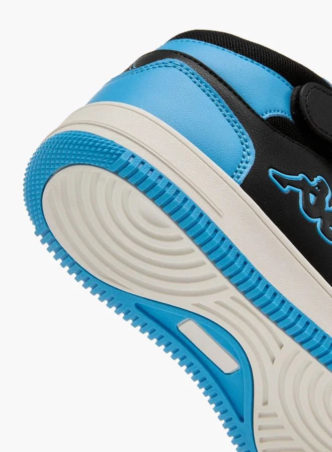 Kappa Boys' Colourblock Sneakers with Hook and Loop Closure