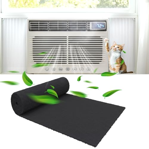 WAWINY Carbon Activated Air Filter, 16"x48" Cut to Fit Carbon Filter Charcoal Sheet Replacement Charcoal Pad for Air Purifiers Window AC Vent Range Hood - Image 1