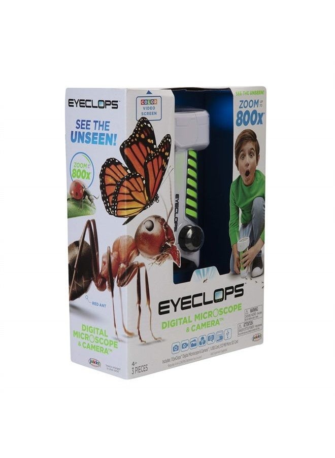 EyeClops Digital Microscope & Camera with Built in Color Screen -800X Zoom- Wireless - Use Indoors & Outdoors- Take Pictures & Video - Download to Windows PC & Mac – STEM