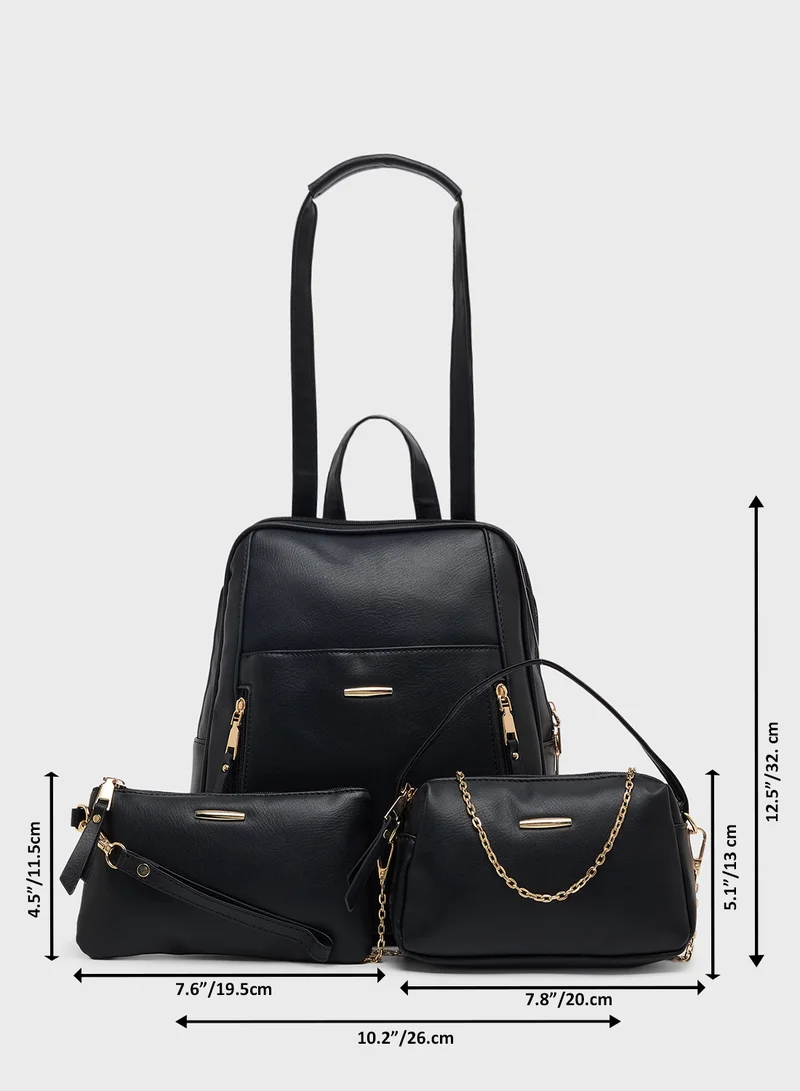 ELLA Three-Piece Set-Backpack, Crossbody &amp; Wallet