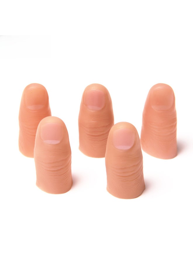 Thumb Cover Scarf Disappearing Finger Sleeve False Finger White Paper Coin Magic Close-up Magic Toy-Color:Index Finger, Middle Finger, Ring Finger (hard)  - Image 5