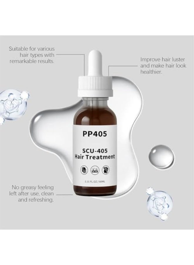 Miurixo PP405 علاج الشعر، زيت نمو الشعر SCU-405، سيروم مضاد لتساقط الشعر، زيت مغذي لفروة الرأس، إصلاح التلف، منع التساقط، سريع الامتصاص وغير دهني (قطعة واحدة) - Image 2