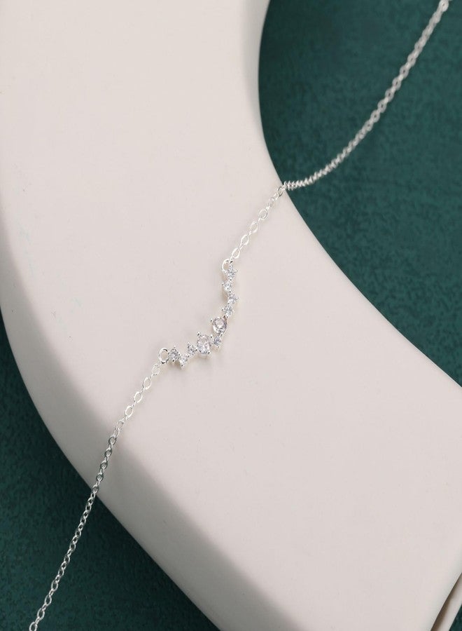 MIDEEO - Cubic Zirconia Diamond Necklace for Women Water Drop Design Gold Plated Square Emerald Green Color Simulated Cubic Zirconia Bridesmaid Necklace, 43 cm (18 pulgadas), Brass, Cubic Zirconia - Image 5