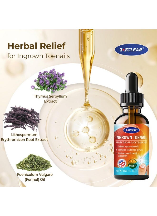 TOTCLEAR Ingrown Toenail Relief: Ingrown Toenail Tool for Men Women - Ingrown Toenail Removal Kit - Ingrown Toenail Corrector Drops - Ingrown Toenail Remover - Effective Solution for Ingrown Toenails - 30ml  - Image 3