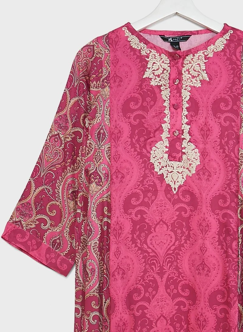 Nishat Linen Kids Printed Jalabiya