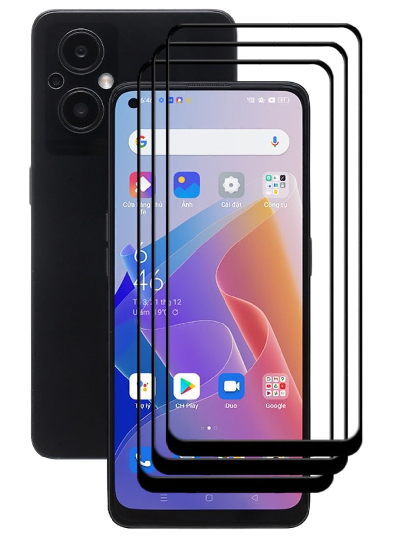 ACLIX 3 Pieces Antistatic ESD Dustproof Premium Quality High Definition Tempered Glass Screen Protector Designed For Oppo Reno7 Z 5G - Image 1