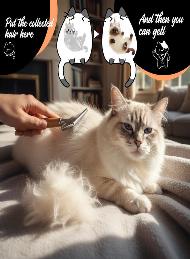 OGNWFUNK 2Pcs Cat Hair Keepsake Bottles, Pet Hair Keychain for Collecting Hair, Furever Gift for Pet Lovers, Cat Keychain Memory Keepsake - Image 3