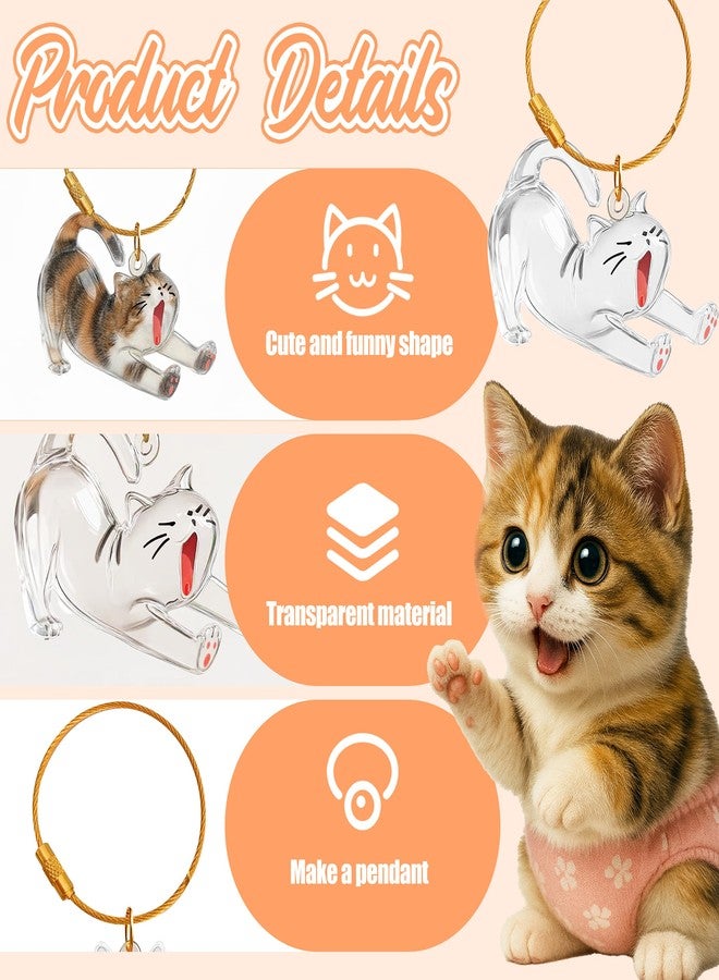 OGNWFUNK 2Pcs Cat Hair Keepsake Bottles, Pet Hair Keychain for Collecting Hair, Furever Gift for Pet Lovers, Cat Keychain Memory Keepsake - Image 4