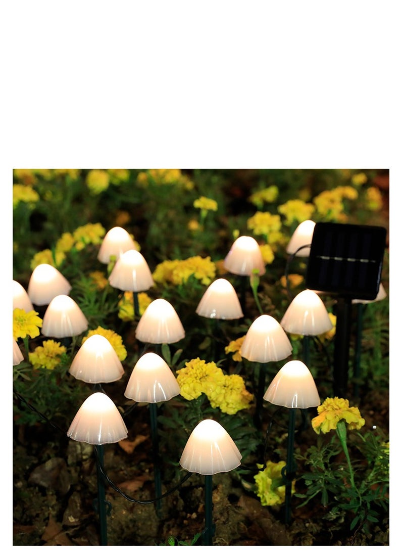 Y&D Solar-Powered Pathway Lights, 12 Pcs Mini Solar Mushroom Light Outdoor Waterproof  Shaped Landscape Lights for Landscapes, Gardens, Pathways, Walkways and Driveways (Warm White) - Image 1