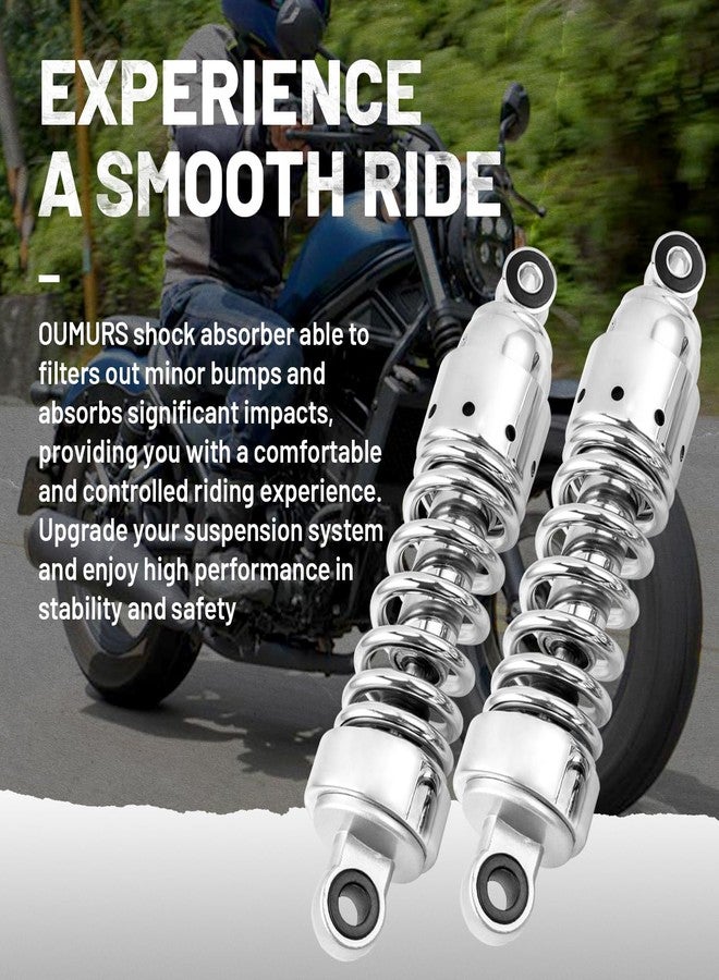 OUMURS 10.5” Chrome Pair Rear Shocks Absorber Suspension Compatible with Honda Rebel 250 CMX250 CMX 250 CA250 1986-2015 Classic Style - Image 3