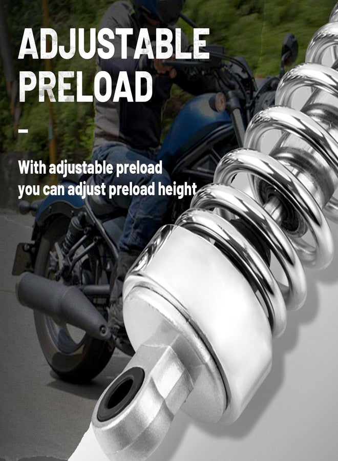 OUMURS 10.5” Chrome Pair Rear Shocks Absorber Suspension Compatible with Honda Rebel 250 CMX250 CMX 250 CA250 1986-2015 Classic Style - Image 2
