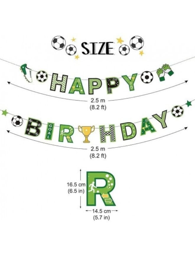 DecoLoral DECOR ME Football Happy Birthday Banner - Image 3