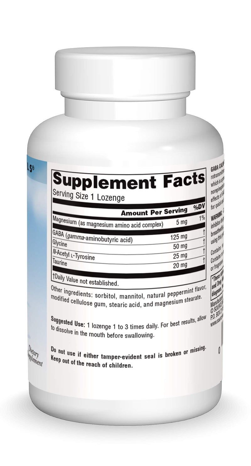 Source Naturals Serene Science, GABA Calm Quick Dissolving Peppermint Flavor* - 60 Lozenges - Image 3