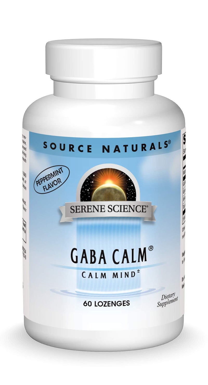 Source Naturals Serene Science, GABA Calm Quick Dissolving Peppermint Flavor* - 60 Lozenges - Image 1