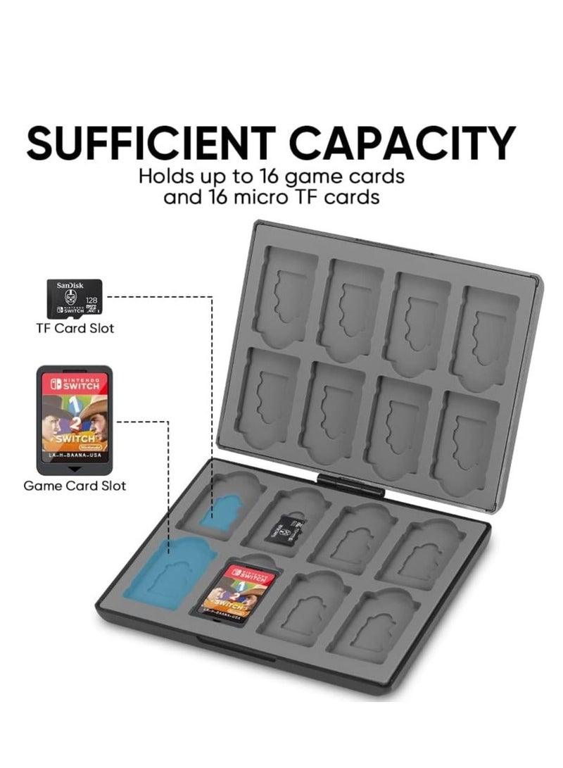 Y&D Game Card Case for Nintendo Switch/Switch Lite/OLED or Micro SD Memory Cards, Portable Switch Storage with 16 Slots and Slots(Black)  - Image 5
