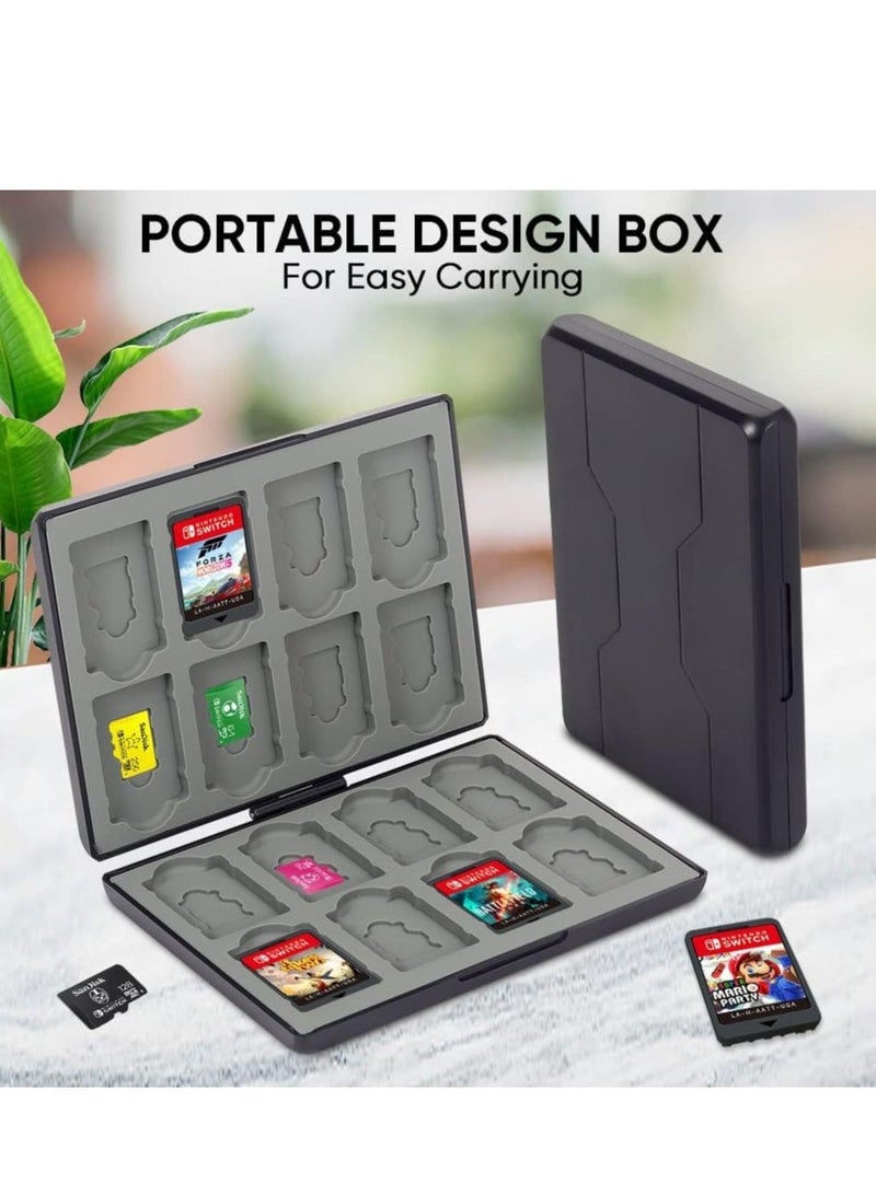 Y&D Game Card Case for Nintendo Switch/Switch Lite/OLED or Micro SD Memory Cards, Portable Switch Storage with 16 Slots and Slots(Black)  - Image 3