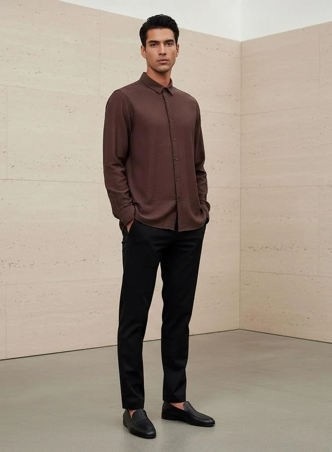 Splash FAV Men Regular Fit Collared Long Sleeve Shirt