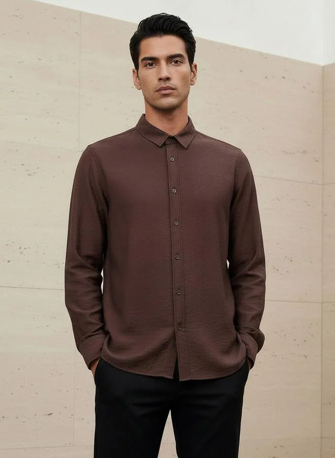 Splash FAV Men Regular Fit Collared Long Sleeve Shirt