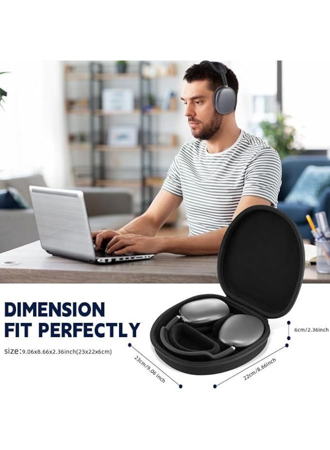 Product Suitable For Apple AirPods Max Headset Bag EVA Headset Storage Bag Portable Headset Box-Model:Black Sleep Model