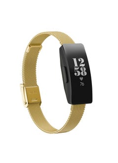Replacement Strap For Fitbit Inspire / Inspire HR / Ace 2 Double Insurance Buckle Milanese Watch Band Gold