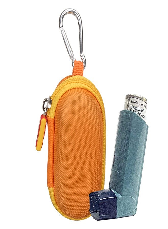 Mchoi Hard Carrying Case, with Carabiner Keychain & Lanyardor for Handy Ventolin Inhaler, Case Only Yellow - Image 5