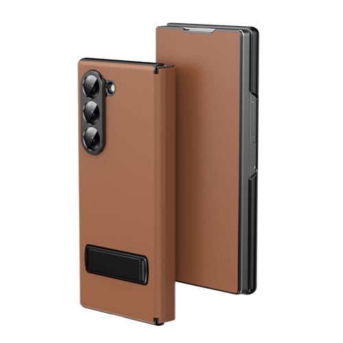 XIMAND for Samsung Galaxy Z Fold 7 Magnetic Flip Folding Case, Multi-Angle Bracket, High Classy Luxurious Business Leather, Full Body Hinge Protective Slim Cover. - Image 1
