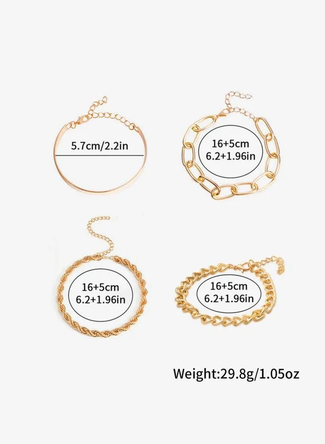 Take Two Set of 4 - Assorted Chain Bracelet