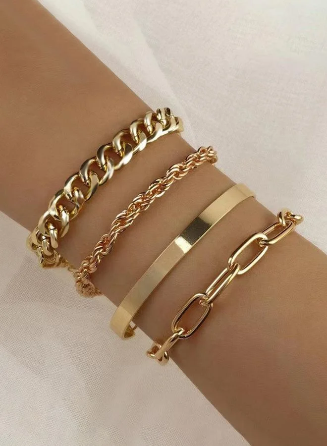 Set of 4 - Assorted Chain Bracelet