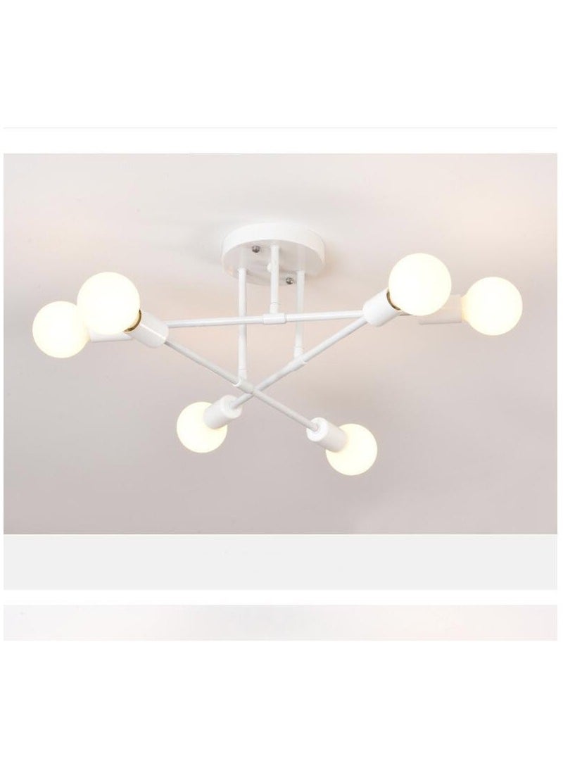 Loquat Modern Chandelier Simple Home Decor Lighting LED Bulbs Ceiling Lamp 6 light - Image 3