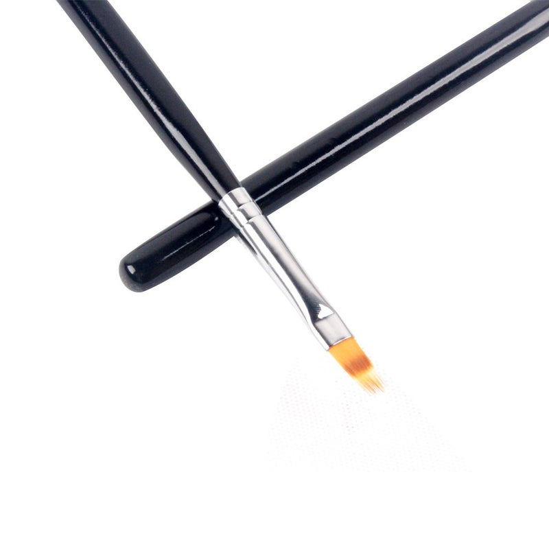 BQAN 2 Pc Nail Ombre Brush Pro Nail Art Tools, UV Gel Nail Art Painting Brush With Wood Handle - Image 2