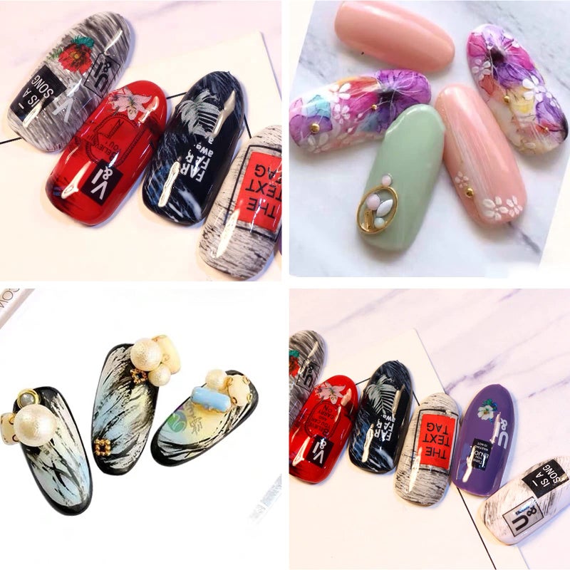 BQAN 2 Pc Nail Ombre Brush Pro Nail Art Tools, UV Gel Nail Art Painting Brush With Wood Handle - Image 4