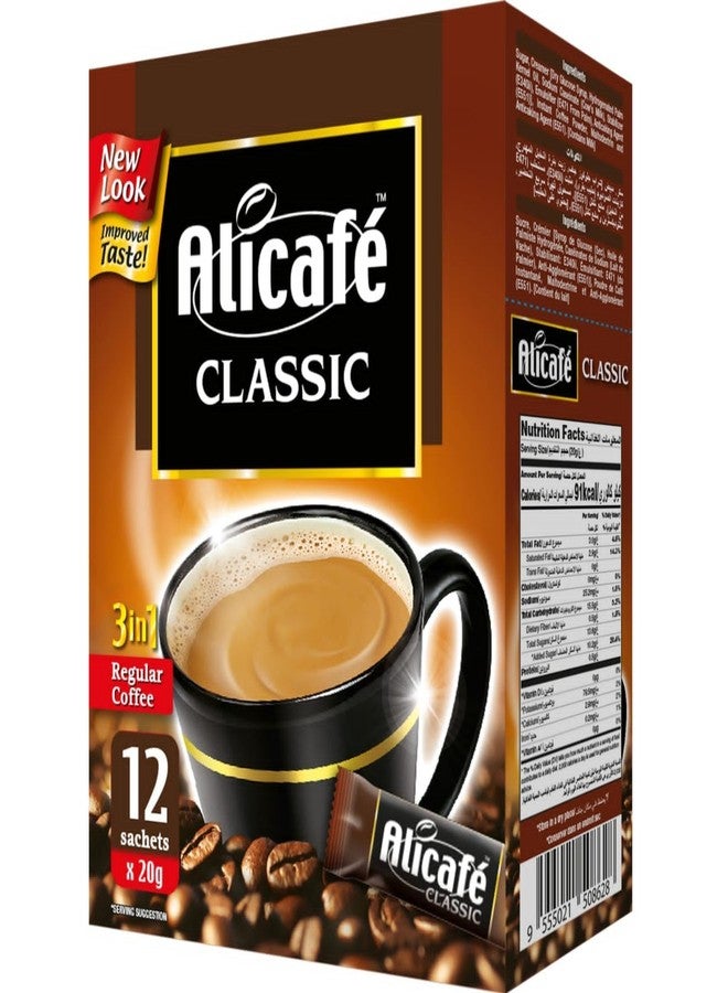 Alicafe Classic 3-in-1 Instant Coffee 240 grams (12 Sachets, 20 grams Each) - Rich Aroma, Convenient Premix Blend, Medium Roast - Image 4